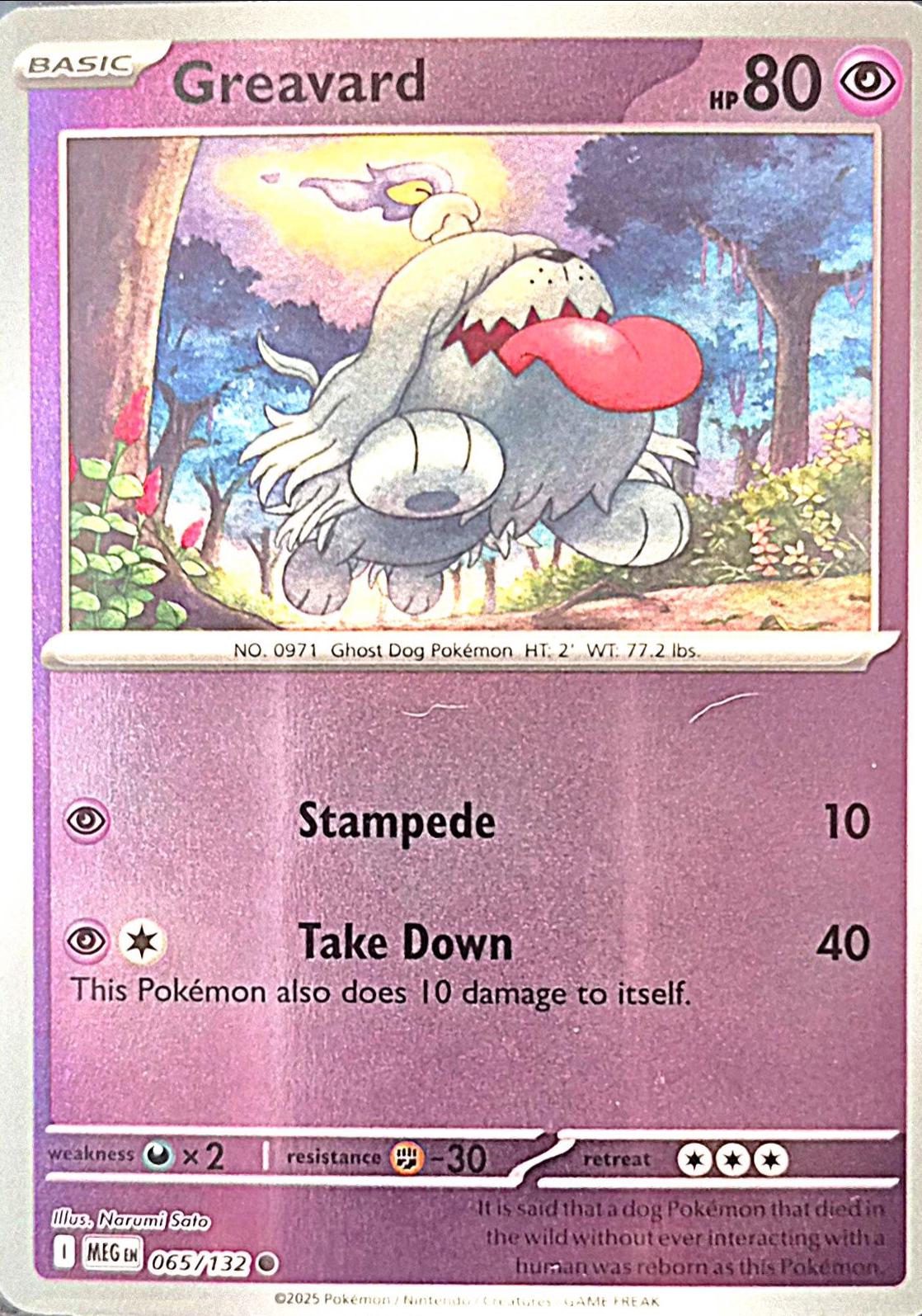 Mega Evolution Greavard [Reverse Holo] Pokémon card